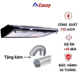 Máy hút mùi nhà bếp Canzy cz 2070B - công suất hút 750m3/h - bảo hành 36 tháng tại nhà. Có kèm ống bạc