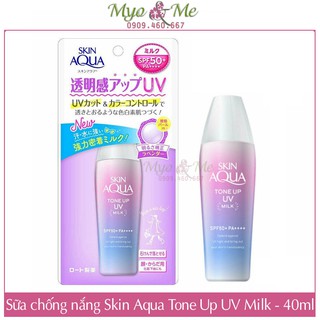 Kem chống nắng dạng sữa nâng tông da Skin Aqua Tone Up UV Milk - 40ml