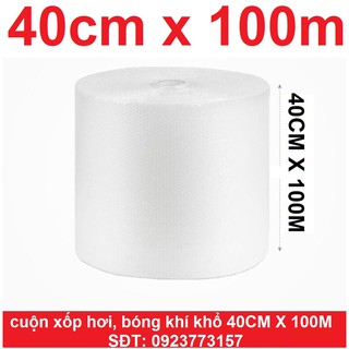 khổ 40CM x 100M nguyên cuộn Màng xốp hơi,xốp nổ,bong bóng khí gói hàng tiện dụng