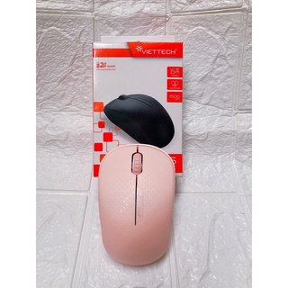 Chuột Không Dây Viettech A06 Tặng Kèm Pin Màu Hồng