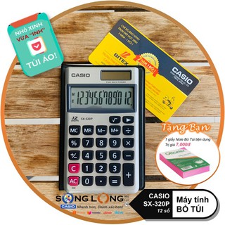 Máy tính BỎ TÚI CASIO SX-320P (12 số) – “Chuyên dụng tính tiền” – Máy tính CASIO Chính Hãng Nhập khẩu Philippines