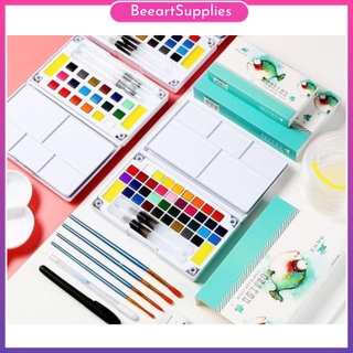 Màu Nước Solid Water Color [ CAO CẤP ] 12/18/24/36 Màu Tặng 2 Bút Nước + 1 Palette