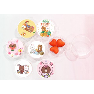 Bộ tẩy tim gấu brown thỏ cony vịt sally kèm hộp TI15 hộp gôm cute tẩy dễ thương