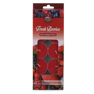 Hộp 10 nến tealight thơm Miss Candle FTRAMART MIC0147 Fresh Berries (Hương việt quất)