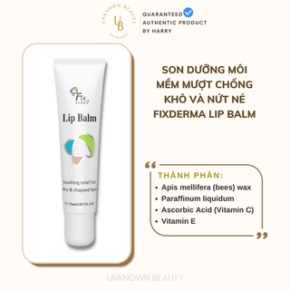 Son Dưỡng Môi Mềm Mượt Chống Khô Và Nứt Nẻ Chứa Vitamin E, C Fixderma LIP BALM – 15ml | Unknown Beauty