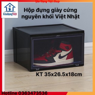 Hộp đựng giày Việt Nhật Nhựa Cứng Nguyên Khối 1 Hộp Nắp Trong (DxRxC)35x26.5x18cm