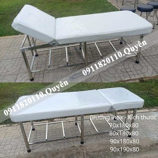 Giường inox chuyên dụng dành cho Spa, có nâng đầu