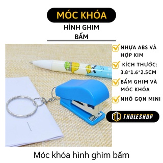 Bấm Ghim - Móc Khóa Kiêm Dập Ghim Mini Cực Dễ Thương Và Tiện Dụng Cho Học Sinh 5675