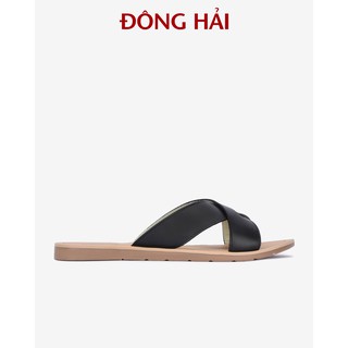 "TẶNG NGAY 30K khi theo dõi gian hàng "Dép nữ Đông Hải quai chéo da bò cao cấp đế cao su chống trượt - D7424
