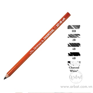 [ARBAT] Chì than, chì than trắng lẻ General Pencil