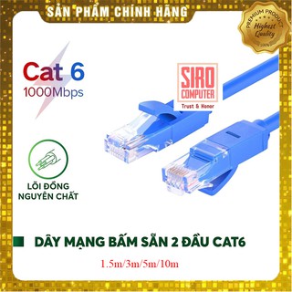 DÂY MẠNG BẤM SẴN 2 ĐẦU 1.5M-20M CAT6