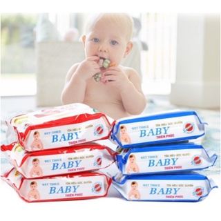KHĂN ƯỚT BABY THÀNH ĐẠT CHIẾT XUẤT LÔ HỘI VÀ VITAMIN E (100 tờ/ gói)