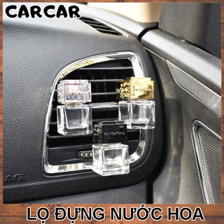 Lọ đựng tinh dầu nước hoa ô tô cài cửa gió làm từ thuỷ tinh