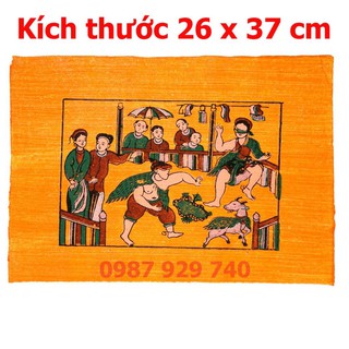 [Tranh Đông Hồ] Bức Bịt Mắt Bắt Dê - không khung tranh, Dong Ho folk paintings Viet Nam national cultural heritage