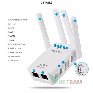 Thiết bị kích sóng wifi PIX-LINK 4 ăng ten LV-WR09 -dc3096