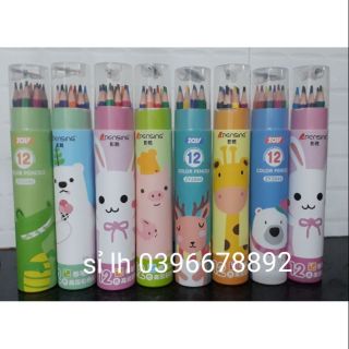 Hộp 12 bút chì màu đẹp kèm gọt chì