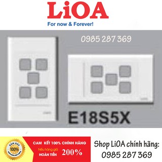 Mặt 5 lỗ LiOA chính hãng, Nhựa TRẮNG, tiếp điểm ĐỒNG