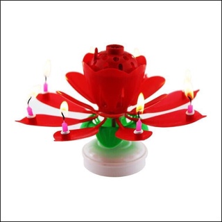 NẾN SINH NHẬT 3D TỰ ĐỘNG : NỞ HOA - XOAY TRÒN - PHÁT NHẠC SINH NHẬT