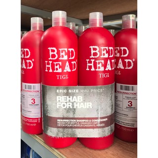 Cặp dầu gội - xả (TIGI_BEDHEAD) đỏ phục hồi hư tổn - cặp dầu gội dầu TIGI mỗi chai 750ml