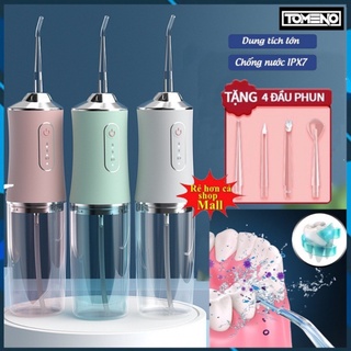 Máy Tăm Nước Vệ Sinh Răng Miệng 4 Đầu. TẶNG DÂY SẠC + 4 ĐẦU PHUN. VI TÍNH QUỐC DUY