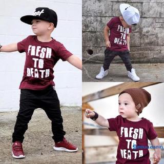 Set 2 Áo Thun Tay Ngắn &amp; Quần Short Cho Bé Trai