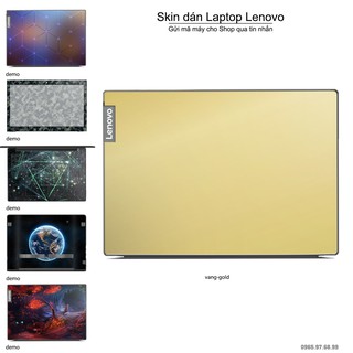 Skin dán Laptop Lenovo màu vàng gold (inbox mã máy cho Shop)