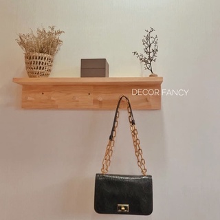 Kệ treo áo khoác, nón, túi xách có 4 kích thước, Kệ treo đồ bằng gỗ - Decor Fancy