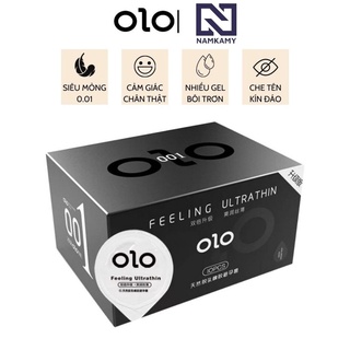 Bao cao su olo đen, bao cao su siêu mỏng, bao cao su olo Feeling Ultrathin 001 NAMKAMY BS03