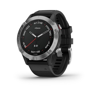 Đồng Hồ Thể Thao Garmin Fēnix 6 (Silver with Black Band) - Hàng Chính Hãng
