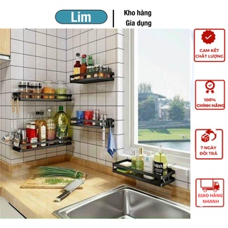 Kệ sắt chữ nhật dày để đồ nhà tắm, phòng bếp dán tường siêu chắc inox siêu tiện dụng