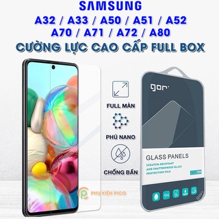 Kính cường lực Samsung A71 / A72 / A80 / A33 full màn hình chính hãng Gor - Dán màn hình Samsung Galaxy A71
