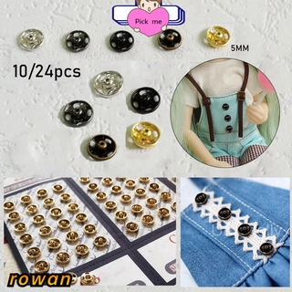 Set 10 / 24 Cúc Áo Mini 5mm Nhiều Màu Cho Búp Bê