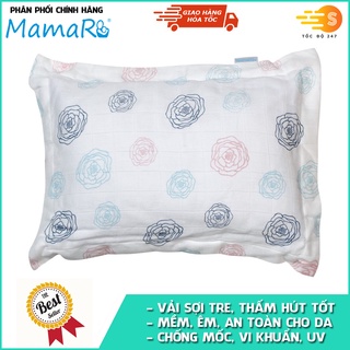 Gối nằm vải sợi tre cho bé 30x38 Mamaru MA-GOI02 - Diệt khuẩn, hút ẩm tốt, kháng tia UV