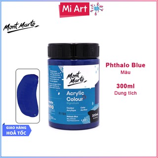 Màu Acrylic Mont Marte 300ml - Phthalo Blue - Acrylic Colour Paint Signature 300ml (10.1oz) - MSCH3020
