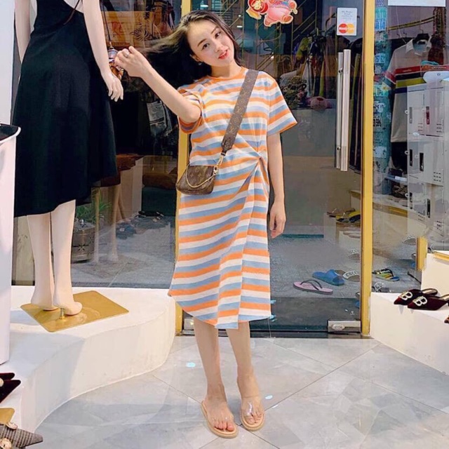 Váy Thun Xoắn Eo ( trả oder)