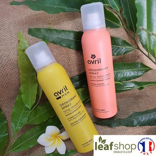 Xịt khử mùi hữu cơ nam hoặc nữ Avril 200ml