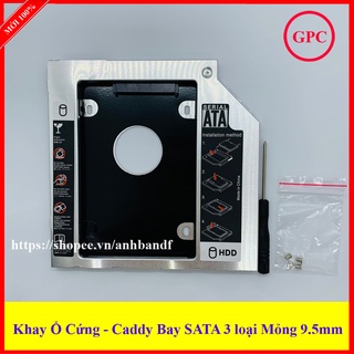 Caddy Bay Mỏng 9.5mm Chuẩn SATA Dùng Để Lắp Thêm 1 Ổ Cứng / SSD Qua Khay CD/DVD