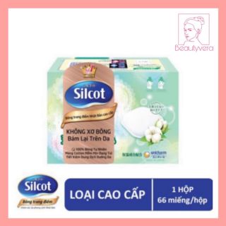 Bông trang điểm (bông tẩy trang) cao cấp Silcot Premium 66 miếng/hộp