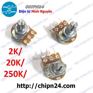 [3 chiếc] Biến trở Volume đơn 2K/20K/250K/200K - [Chọn Loại]