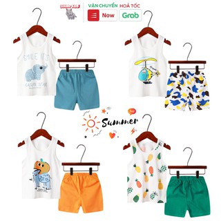 [MẪU MỚI 2021] Bộ quần áo trẻ em ba lỗ mùa hè ,đồ bộ bé trai, bộ quần áo thun cho bé chất cotton hàng xuất Hàn Quốc 2021