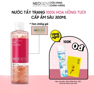Nước Tẩy Trang Hoa Hồng Làm Sạch Sâu, Siêu Cấp Ẩm Neogen Dermalogy Real Flower Cleansing Water Rose 300ml