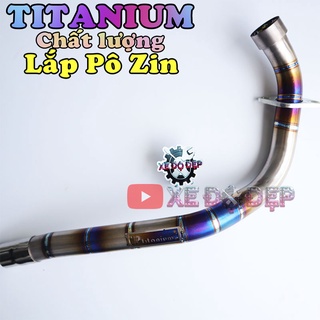 Cổ Pô Titan Lắp Pô Zin Exciter 150 *Titan thật