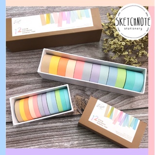 Washi 12 cuộn màu pastel WS014