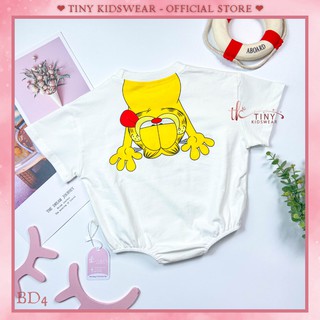 Bộ bodysuit cotton ngắn tay hình mèo Garfield cho bé từ 4-12, 13kg [BD4]