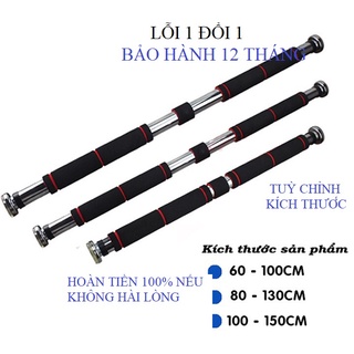 Thanh tập xà đơn treo tường gắn cửa nhiều cỡ từ 60-130cm kích thước có thể tùy chỉnh phù hợp tập gym tại nhà