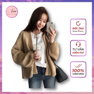 Áo Cardigan Nữ Dài Tay Hàn Quốc Len Dày Dáng Rộng 3 Màu Cực Dễ Phối Đồ NinaStore - SP000697