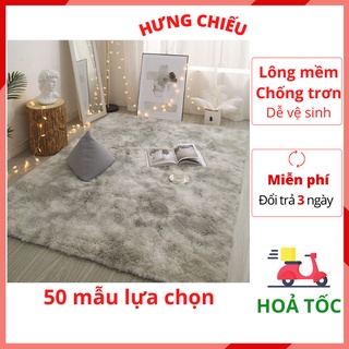 Thảm lông trải sàn loang phòng ngủ, thảm lông tròn chụp ảnh trang trí bàn trang điểm