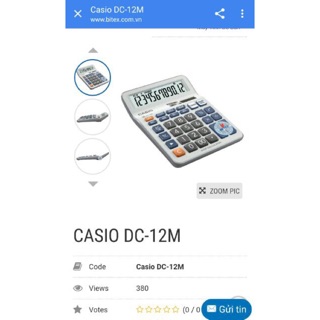 (Giao 2h) Máy tính casio DC-12M chính hãng