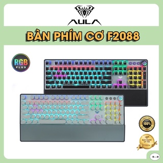 [Mã SKAMSALE03 giảm 10% đơn 200k] BÀN PHÍM CƠ AULA F2088 TRẮNG/ĐEN LED RAINBOW