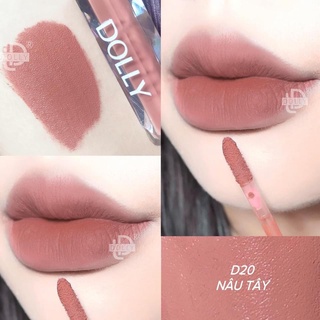 New New! [D20 Nâu Tây] Son Kem Siêu Lì Không Chì Mềm Môi - Son Dolly Diamond Velvet Cao Cấp 2022